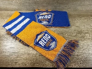 RARE Reno Nevada 1868 F.C. Soccer Football Winter Scarf Blue Yellow Fringe 23C - Picture 1 of 7