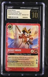 2024 Mickey Mouse Pirate Captain 18/P2 Exclusive Foil Disney Lorcana PRISTINE 10 - Picture 1 of 3