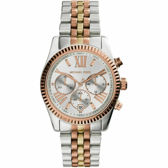 Michael Kors Lexington 38mm Cassa in Acciaio Argenta, Cinturino in Acciaio, Orologio da Donna - (MK5735)