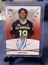 ERIC GRAY 2019 Leaf Metal All-American Bowl RED Tour Auto #D 5/5 NY Giants - T02