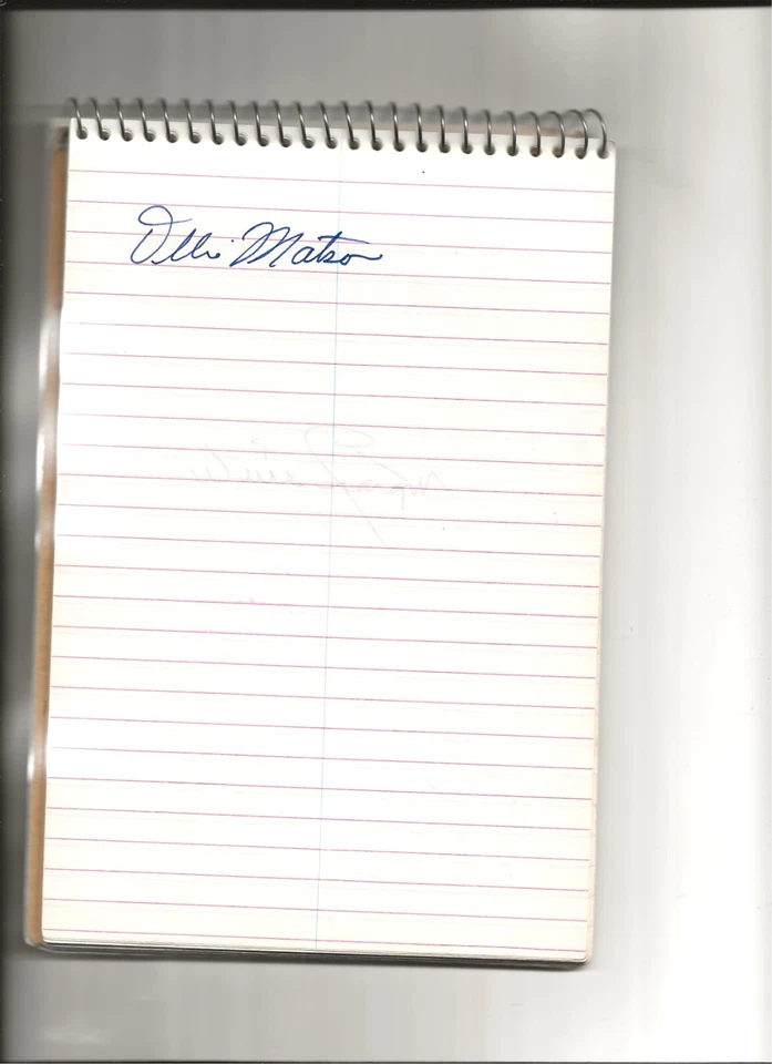 Ollie Matson (fútbol) en persona autografiado 6 x 9 página de cuaderno Foto 1 de 1