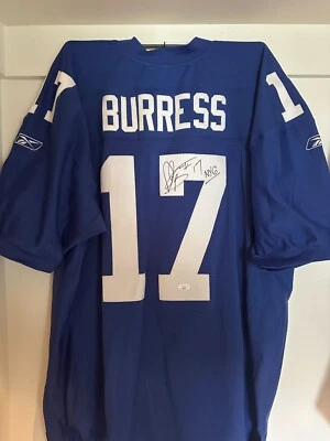 Plaxico Burress Signed Authentic Reebok Jersey, #17, NYG inscribed JSA COA - Image 1 of 4