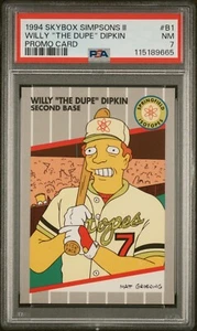 1994 SkyBox Simpsons Series 2 Promo B1 Willy The Dupe Dipkin PSA 7 POP 20 - Picture 1 of 2