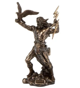 Dios griego Zeus sosteniendo trueno y águila - Imagen 1 de 3