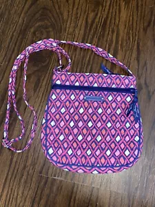 Vera Bradley Double Zip Crossbody, Katalina Pink & Navy, gesteppter Hipster - Bild 1 von 4