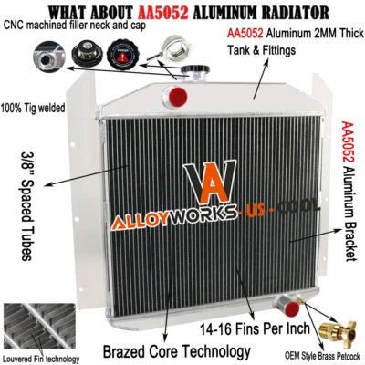 Radiador de 4 filas para Studebaker Champion 2R5 2R6 Commander 1949-1952 1951 1950 Foto 1 de 4