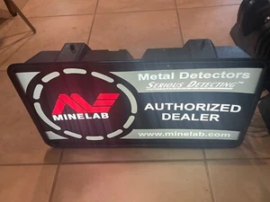 MINELAB (of Equinox & Manticore Fame) Metal Detector ILLUMINATING Dealer Sign - Picture 1 of 3