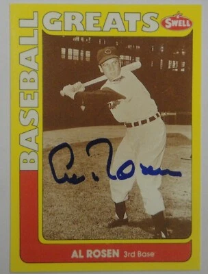 Al Rosen Hand Signed Autographed Swell 1990 Trading Card Greats GA GX 19480 - Image 1 of 2