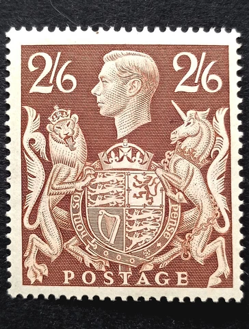 GB King Gorge VI 2/6 Brown SG.476 MNH Well Centred Good Perforation Clean VF Cover