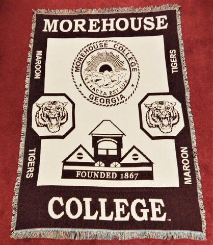 MOREHOUSE COLLEGE Tapestry - Throw - Blanket - 54" x 72" - HBCU Cover