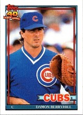 Damon Berryhill Chicago Cubs 188 Topps 40 Years of Baseball 1991 Baseball Card