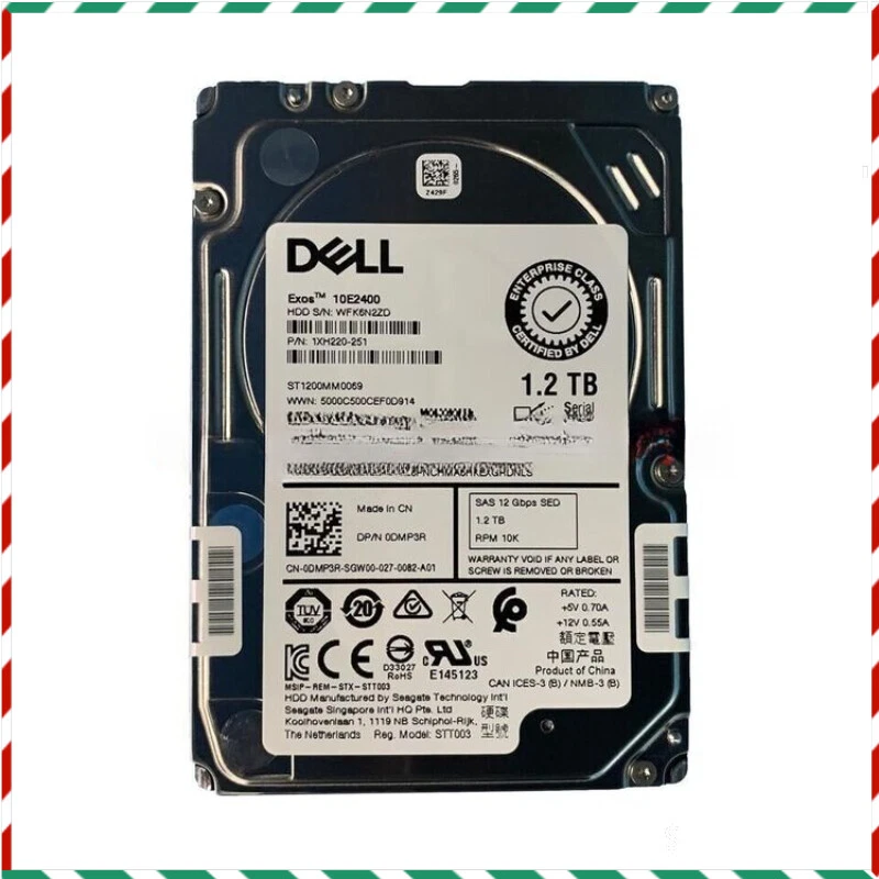 ️ Dell DMP3R 10K 1.2TB SAS 12GB 2.5" Hard Drive Enterprise Class ST1200MM0069 - Image 1 of 1