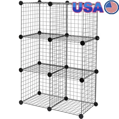 Modular Wire Cube Storage Shelves Interlocking Organizers Toys Books Linens New - Image 1 of 4