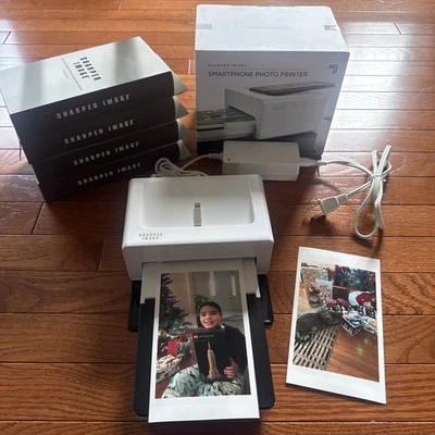 Impresora fotográfica Sharper Image Smartphone 207579-01 (4) cartucho/papel de recarga Foto 1 de 4