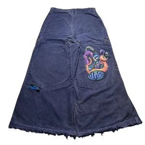Vintage JNCO Battle Royal Jeans Size 34 Faded Blue Rare Grail Trog USA 90s - Picture 1 of 9