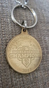 GIANTS Metal KEY CHAIN 2012 BASEBALL WORLD SERIES 2 sided 108th Edition bonds - Picture 1 of 2