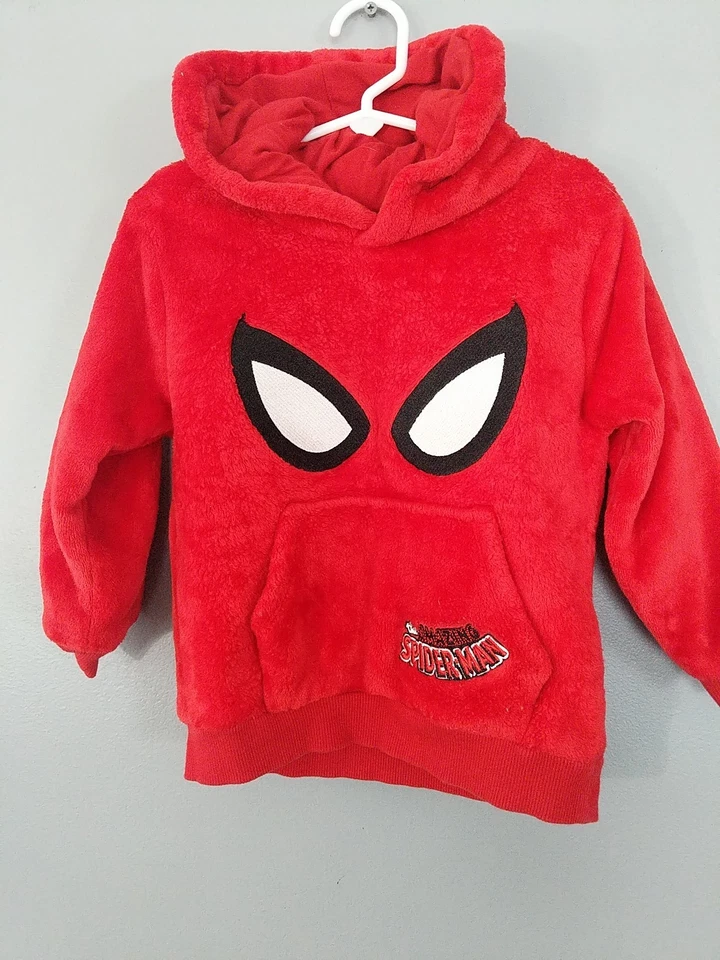 H&M Marvel Spider-Man Niños Sudadera con Capucha de Vellón con Bolsillo Canguro Niños Talla 3-4 Foto 1 de 4