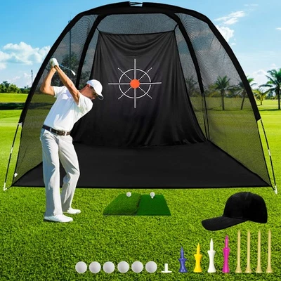 GAGALILEO 8x6ft Golf Hitting Practice Net Heavy Duty Golf Net for Backyard with Target