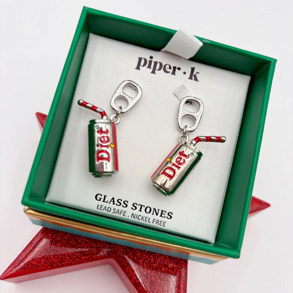 Piper K диета газированной воды может серьги новинка подвеской падение весело причудливый ювелирных изделий - Изображение 1 из 1