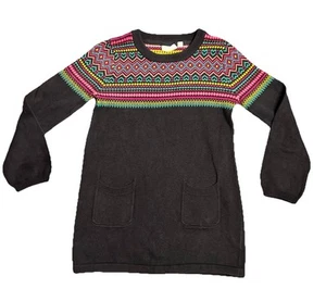 Sonoma Long Sleeve Top Black And Multicolor With Pockets Little Girls Size 6  - Picture 1 of 11