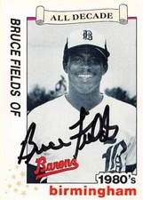 Bruce Fields autographed Baseball Card (Birmingham Barons) 1989 Best #10