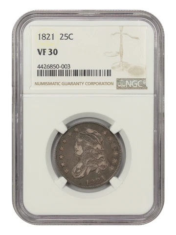 1821 25c NGC VF30 Cover