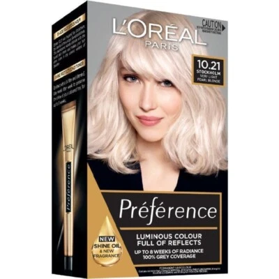 Tintura per capelli L'Oreal Paris Preference 10.21 biondo perlato molto chiara Stoccolma - Immagine 1 di 4