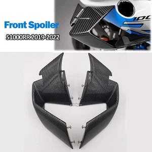 For BMW S1000RR M1000RR 2019-2022 Carbon Fiber Front Spoiler Fxed Wind Winglets - Picture 1 of 7