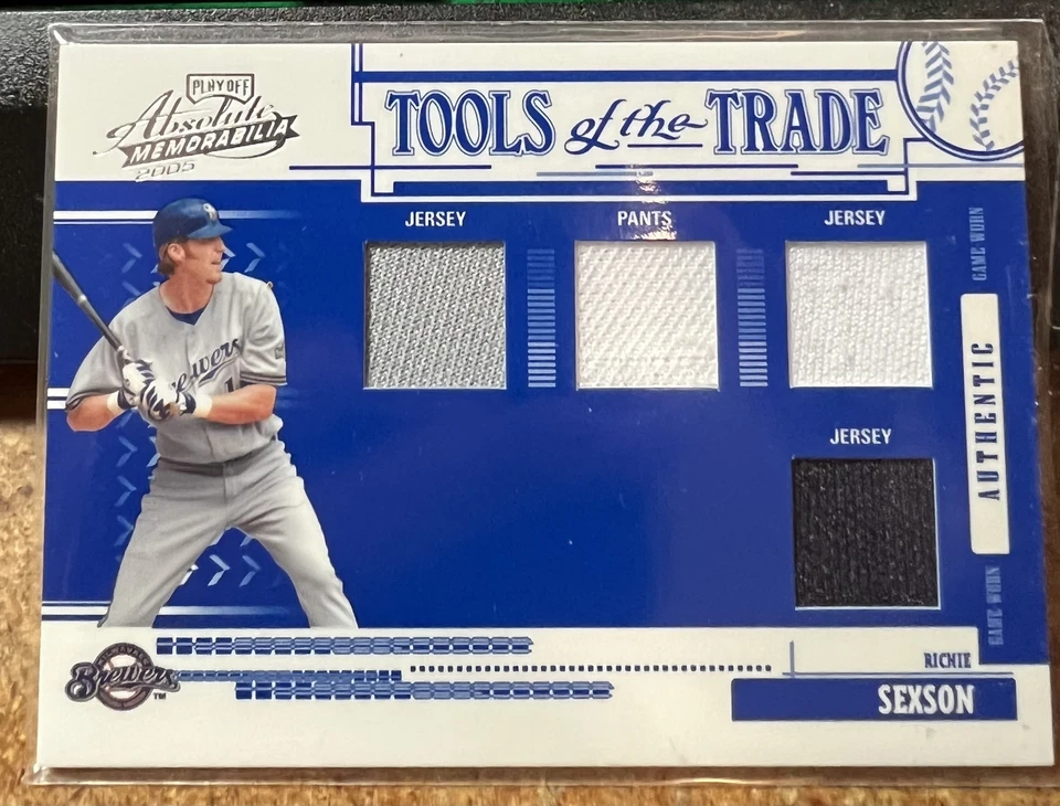 2005 Absolute Tools of the Trade Swatch Quad Reverse #167 R Sexson Jersey /100 - Image 1 of 1