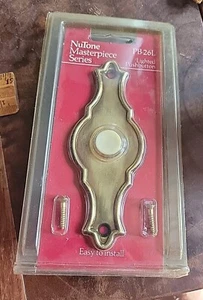 Timbre iluminado NuTone PB-26L vintage de los años 70 latón sin existencias nuevo en caja - Imagen 1 de 4