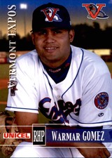 2005 Vermont Expos Grandstand #13 Warmar Gomez Rio Grande Puerto Rico PR Card