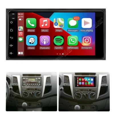 Radio estéreo para automóvil para Toyota Hilux 2001-2011 Android 13.0 Apple CarPlay GPS WIFI Foto 1 de 4
