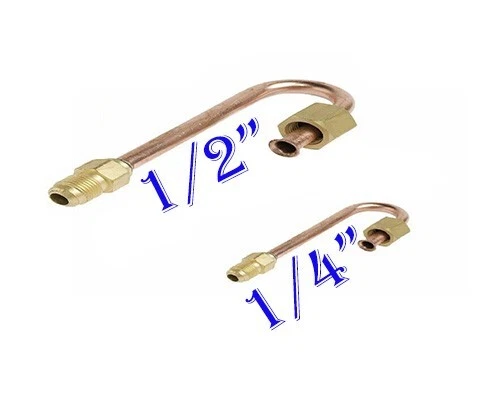 Coppia di  curve ad Inversione rame da 1/4'' e 1/2" sae 180° per split - Immagine 1 di 1