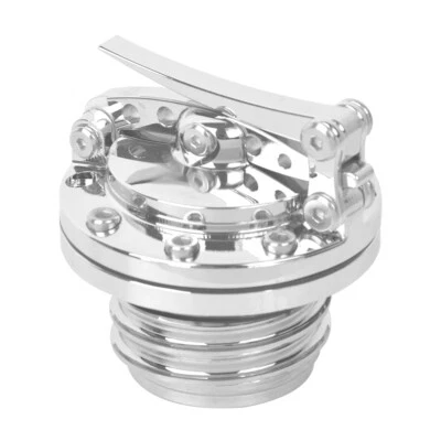 Silver Fuel Tank Cover Gas Oil Cap For Harley Touring Sportster XL Dyna 96-later Foto 1 de 4