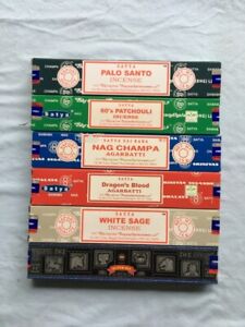 Satya Variety Nag Champa Incense Sticks Assorted Sampler #3 Bulk  6 x 15g Boxes 