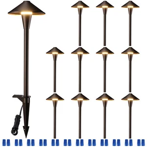 12-Pack 5CCT Low Voltage LED Landscape Pathway Light, Outdoor Lawn Lights, 5W - Picture 1 of 9