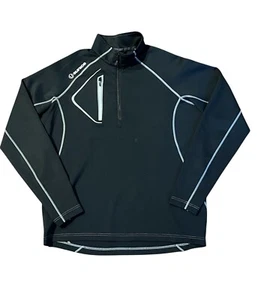 SUNICE Allendale SuperliteFX™ schwarzer Stretch-Thermo-Pullover mit halbem Reißverschluss Large - Bild 1 von 9