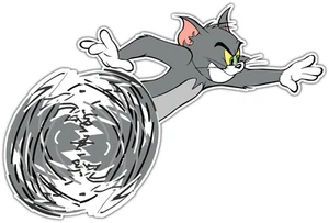 Tom and Jerry Cat Pet Kids Cartoon Car Bumper Window Sticker Decal 5"X3.5" - Picture 1 of 1