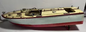 Vintage IMP Wood Battery Powered Toy Boat Inboard . With Windshield - Picture 1 of 19