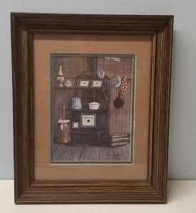 Wilma B Vincent Rustic Americana Print Signed & Numbered Dixie Maid Stove Range - Picture 1 of 7