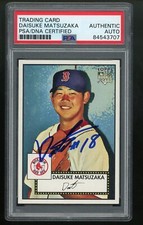 2007 Topps 52 DAISUKE MATSUZAKA Signed Card PSA coa AUTOGRAPH RED SOX RC JAPAN