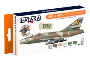 ISRAELI AF PAINT SET (colori del deserto anni '70) Medio Oriente #CS12 HATAKA - Foto 1 di 1