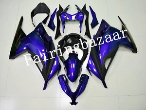 Fit for 2013-2017 NINJA 300 Blue Black ABS Injection Mold Bodywork Fairing Kit - Foto 1 di 7