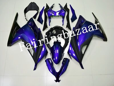 Kit de carenado de carrocería molde de inyección ABS azul negro apto para Ninja 300 2013-2017 Foto 1 de 4