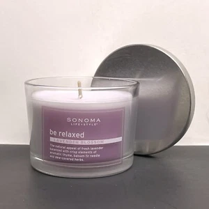 LAVENDER BLOSSOM Candle SONOMA be relaxed 4.8 oz JAR CANDLE - Picture 1 of 6