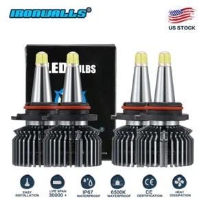 6-sides LED Headlight Bulbs High Low Beam For 1999-2006 Chevrolet Silverado 1500 - Picture 1 of 12
