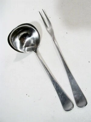 Midcentury WMF Stainless Flatware Finesse Gravy Spoon & Serving Fork - Image 1 of 4