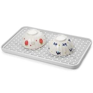 2tier Drain Tray Dish Drainer Drying Rack Plastic Tea Tray For Cup Bowl Fruit - Picture 1 of 6