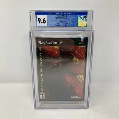 Spider-Man 2 Sony PlayStation 2 PS2 Black Label Sealed CGC Graded 9.6 A+ - Image 1 of 4