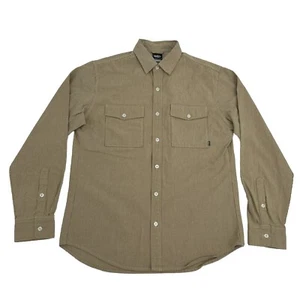 Nike 6.0 Shirt Men's L Brown Stripes Button Up Streetwear Skateboarding - Picture 1 of 9